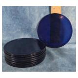 8 BLUE KOPP RAILROAD LANTERN LENS