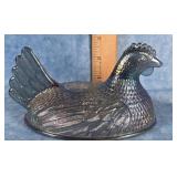 IRIDESCENT CARNIVAL GLASS NESTING HEN TOP ONLY