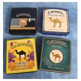 FOUR CAMEL CIGARETTE TINS