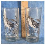 TWO ANN PAGE "MOCKINGBIRD" PEANUT BUTTER GLASSES