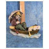 VINTAGE SLEEPING FISHERMAN FIGURINE