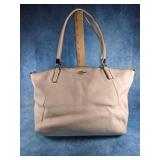 COACH WHITE LEATHER AVA TOTE
