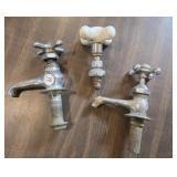THREE VINTAGE FAUCET HANDLES