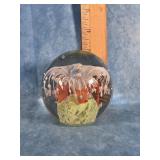 ART DECO GLASS STARBURST PAPERWEIGHT