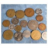 BAG OF FOREIGN COINS