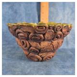 COIL POTTERY BOWL 7.5" ARTIST SIGNED