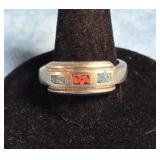 NATIVE AMERICAN STERLING SILVER RING SIZE 7