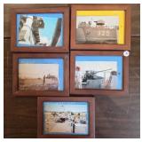 FIVE FRAMED MILITARY PICTURES