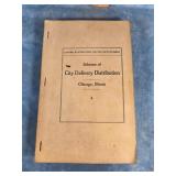 1938 SCHEME OF CITY DELIVERY DISTRIBUTION CHICAGO