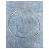 19" STERLING SILVER HERRINGBONE CHAIN NECKLACE