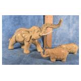 VINTAGE IVORY COLORED CELLULOID ELEPHANTS