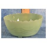 JADEITE FIRE-KING FOOTED BULB BOWL