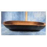 20.5" PRIMITIVE WOODEN DOUGH BOWL "TRENCHER"