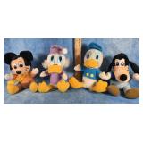 1984 DISNEY CHRISTMAS CAROL PLUSH TOYS LOT OF 4