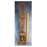 SPANISH HANDCARVED WOOD SAINT DOOR BELL WALL MOUNT