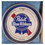 PABST BLUE RIBBON METAL BEER SERVING TRAY 1981