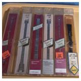 LOT OF SIX VINTAGE LADIES WATCH BANDS