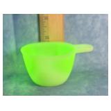 URANIUM GLASS JADEITE 1/3 MEASURING CUP
