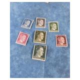 VTG. HITLER HEAD POSTAGE STAMPS "UKRAINE" WWII