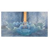 FOSTORIA HEIRLOOM BLUE OPALESCENT GLASS BOWL