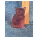 MURANO CESARE TOSO LILAC CAT FIGURINE ?