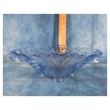 CAMBRIDGE MOONLIGHT BLUE 11" FOOTED OVAL BOWL