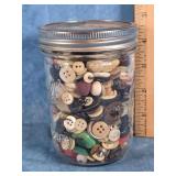 JAR OF VINTAGE BUTTONS