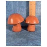 CERAMIC MUSHROOM SALT & PEPPER SHAKERS