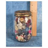 JAR OF VINTAGE BUTTONS