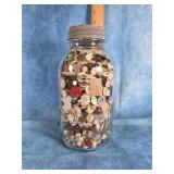 LARGE JAR OF VINTAGE BUTTONS