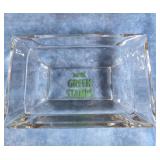 S&H GREEN STAMPS CLEAR GLASS ASHTRAY