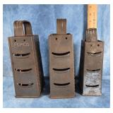 4-SIDED METAL BOX CHEESE GRATERS LOT OF 3