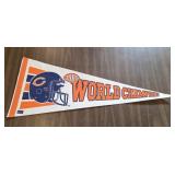 1985 WORLD CHAMPIONS CHICAGO BEARS FELT PENNANT