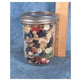 VINTAGE JAR OF BUTTONS