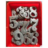 METAL HOUSE NUMBERS BOX LOT 3"