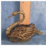 VINTAGE BRASS SWAN ASHTRAY