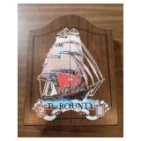 1987 "THE BOUNTY" DARTBOARD KEY CABINET