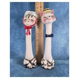 VINTAGE LONG NECK TALL CAT SALT & PEPPER SHAKERS