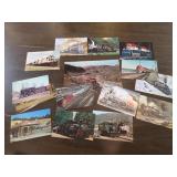 VTG. RAILROAD POSTCARDS BOX LOT