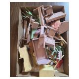 WOODEN DOLL FURNITURE BOX LOT