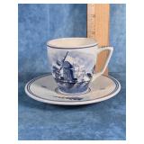 DELFT BLUE DEMITASSE CUP & SAUCER SET