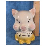 VINTAGE AMERICAN BISQUE CERAMIC PIGGY BANK