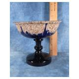 ART GLASS PEDESTAL BOWL