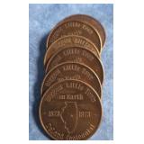 DELAND, ILLINOIS COMMEMORATIVE TOKEN MEDALS