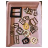 VINTAGE LADIES BELT BUCKLES BOX LOT