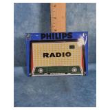 PHILIPS RADIO PORCELAIN SIGN 5.5" x 4"