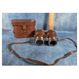 ANTIQUE FRENCH CHEVALIER LEATHER OPERA GLASSES