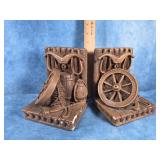 VTG. WESTERN THEMED BOOKENDS