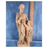 SAINT JOSEPH & THE CHILD JESUS CHALKWARE FIGURINE