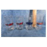 FOUR VTG. MOBIL PEGASUS CLASSIC HIGHBALL GLASSES